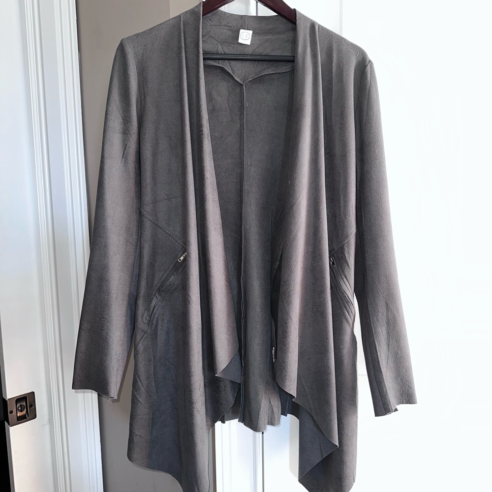Elegant Gray Women's Blazer Jacket